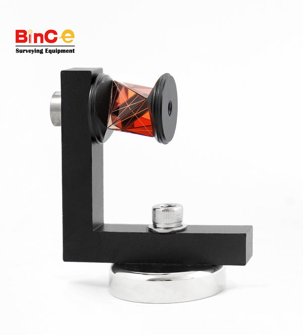 Bince GRZ101 with Magnetic Base L Bar, Mini 360 Degree Monitoring Prism Set with Strong Magnet