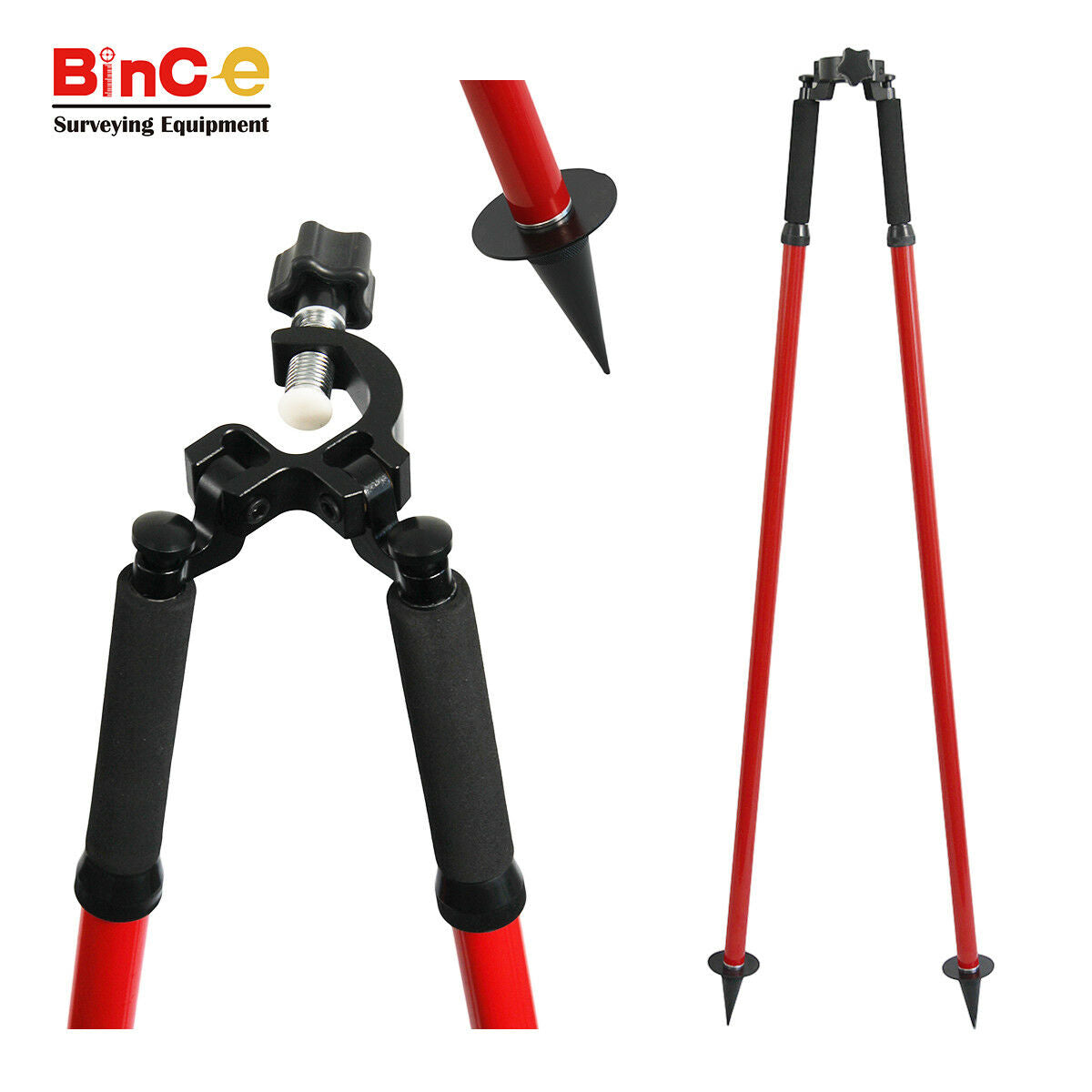 Bince TS-302R15 2'' Reflectorless 1000m Total Station w/Tripod, Prism, Pole, Bipod, Surveying Set