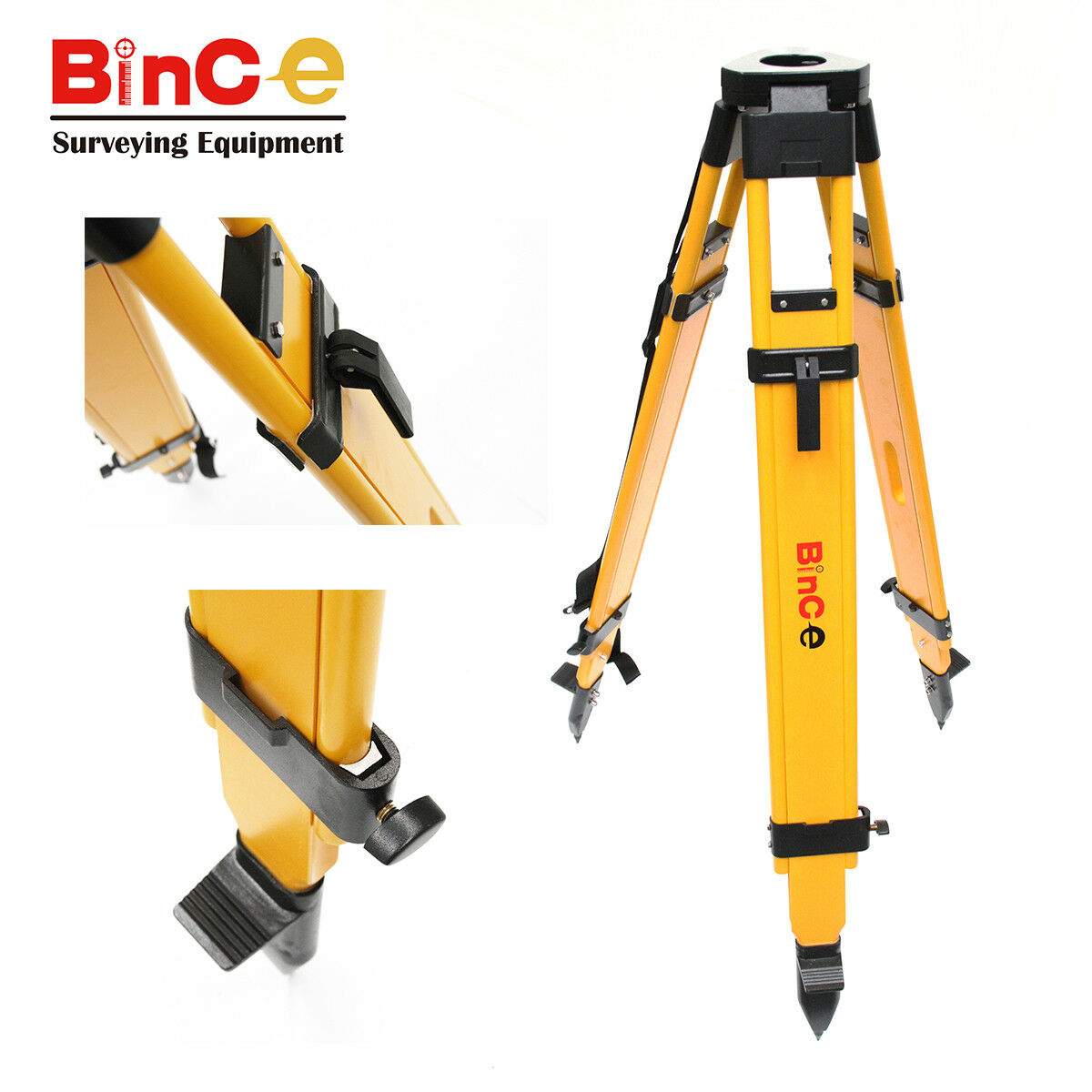 Bince TS-302R15 2'' Reflectorless 1000m Total Station w/Tripod, Prism, Pole, Bipod, Surveying Set