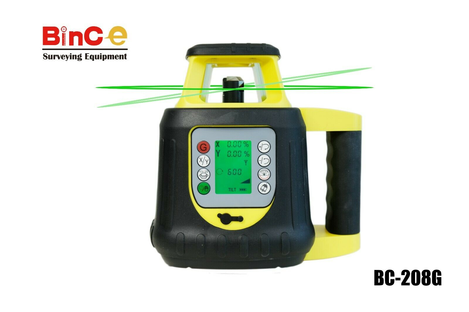 Electronic Leveling Green Rotating Rotary Laser Level w LCD Control & Detecter