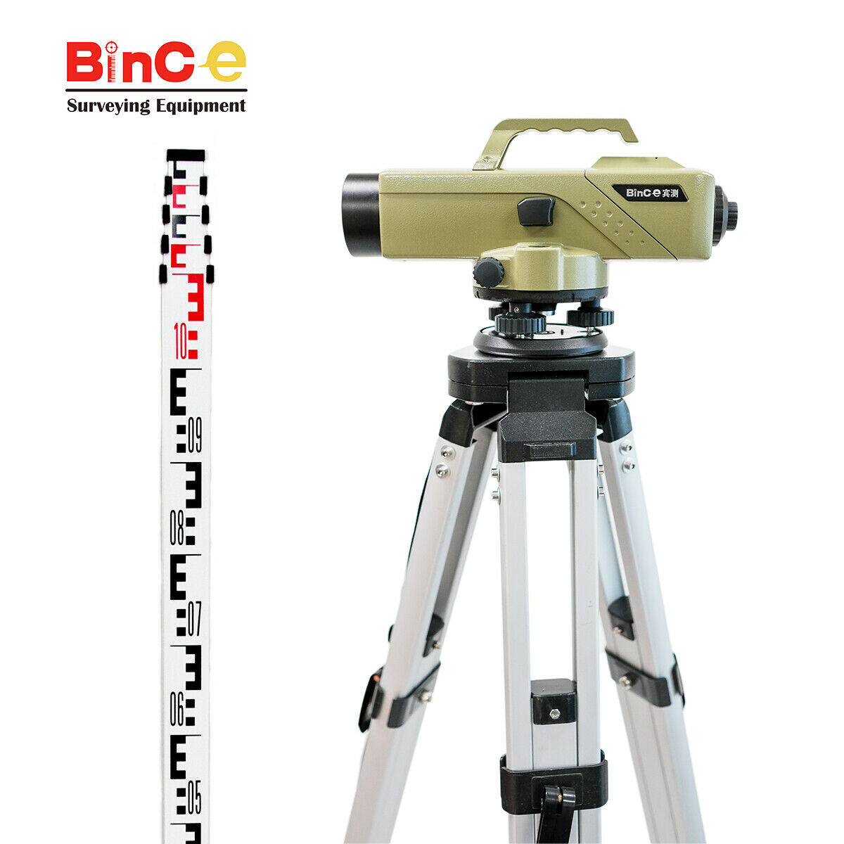 DSZ1-48X Dumpy Level 48X Magnification Automatic Level w Tripod Staff Calibrated