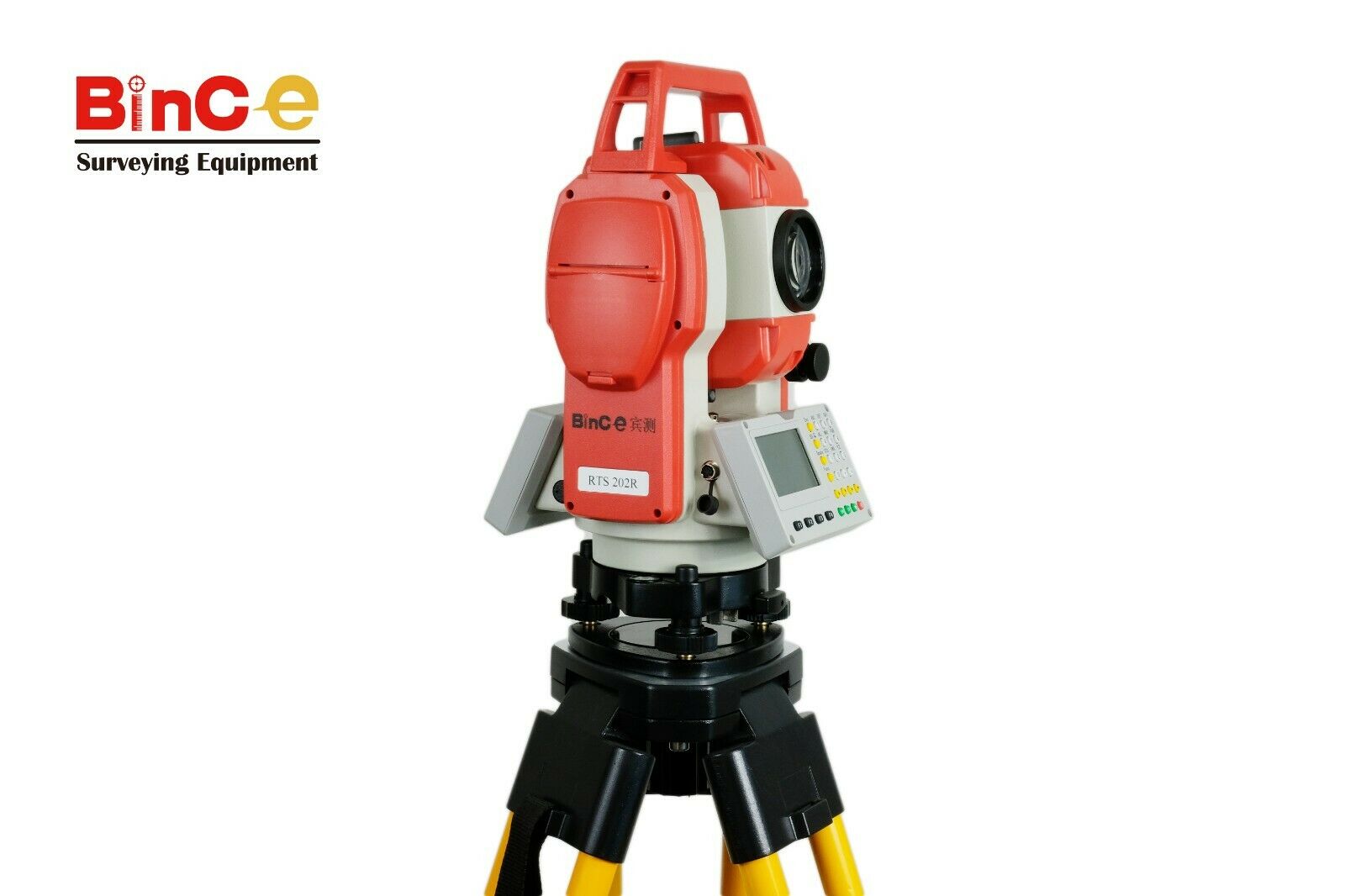 Bince RTS202R Reflectorless 600m 2'' Total Station with Heavy Duty Wood Tripod