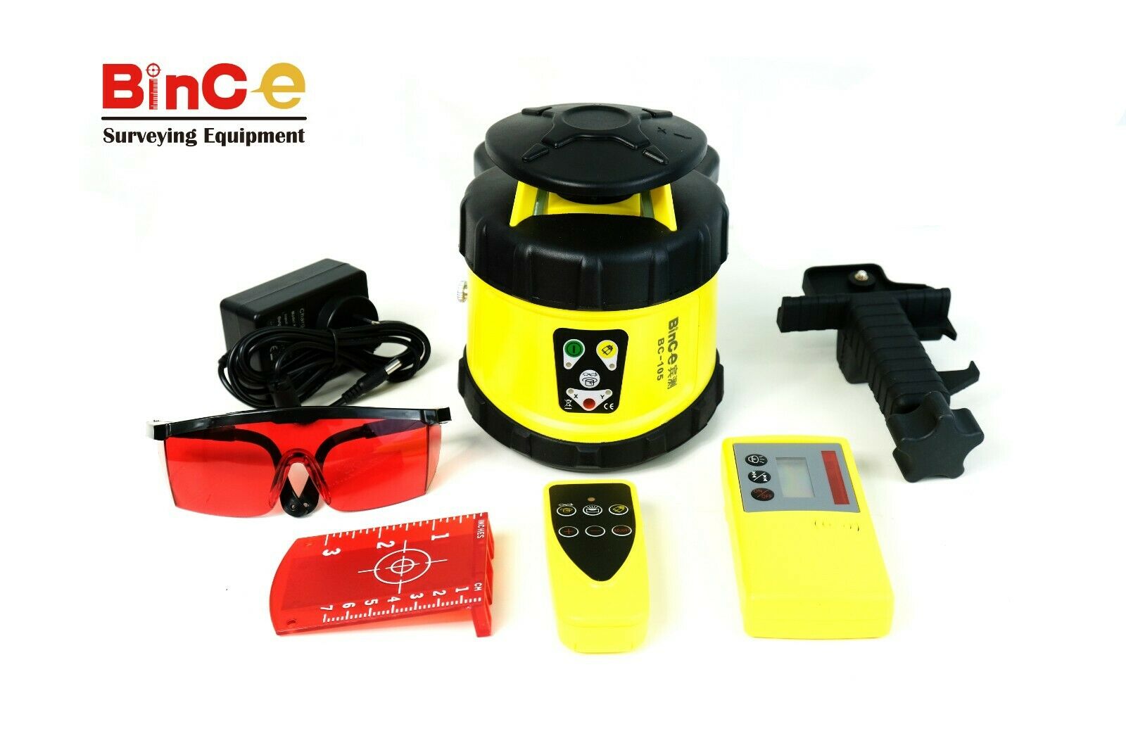 500M Electronic Leveling Rotating Rotary Laser Level Red w Controller & Detecter