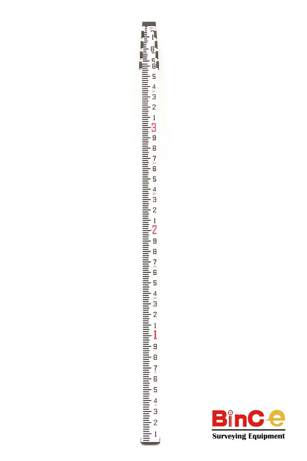 Aluminium Staff 16ft Imperial Grade Leveling Rod for Rotary Laser Dumpy Level