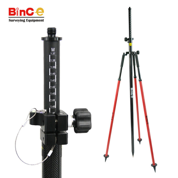 Carbon Fibre Pole 2.5M w Tripod, Surveying, GNSS, GPS RTK, Total Station, Prism