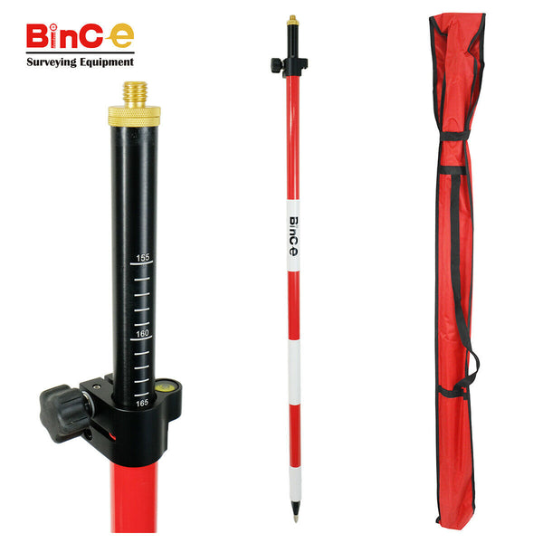 Telescopic Prism Pole 2.6M Staff for Total Station, Leica, Sokkia, Topcon Survey