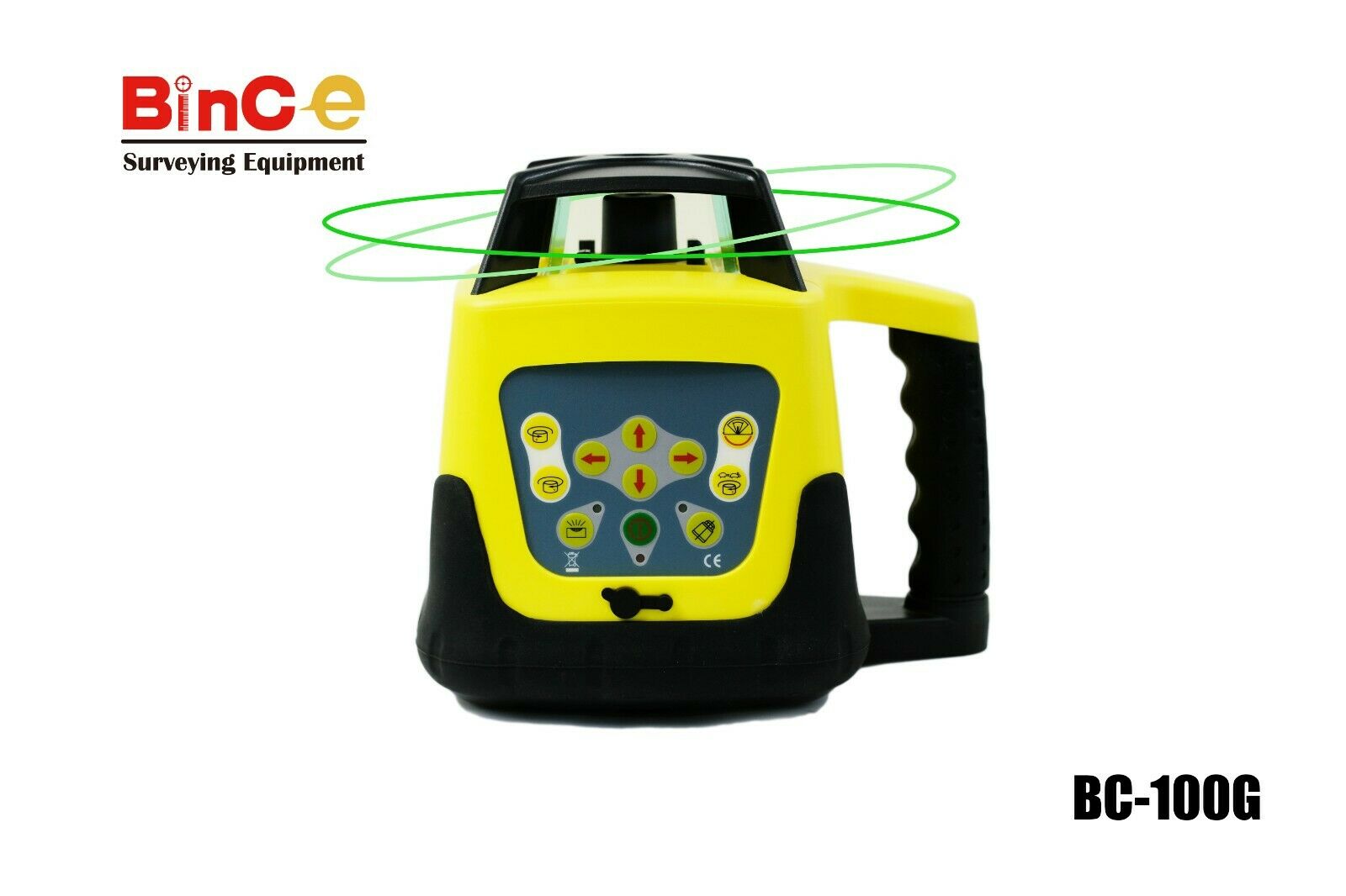 500M Electronic Leveling Green Rotating Rotary Laser Level w Control & Detecter