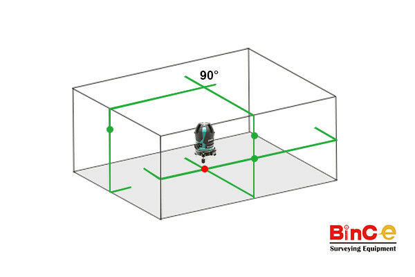 BC-A3G Green Beam Cross Line Laser Level 2V1H4D Self Leveling Rotating w Tripod