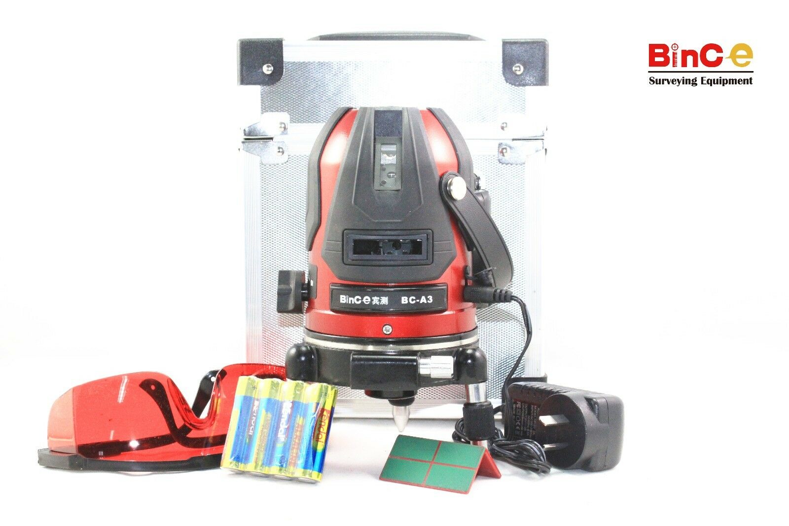 BC-A3 Red Beam Cross Line Dot Rotary Laser Level 2V1H3D Self Leveling w Tripod