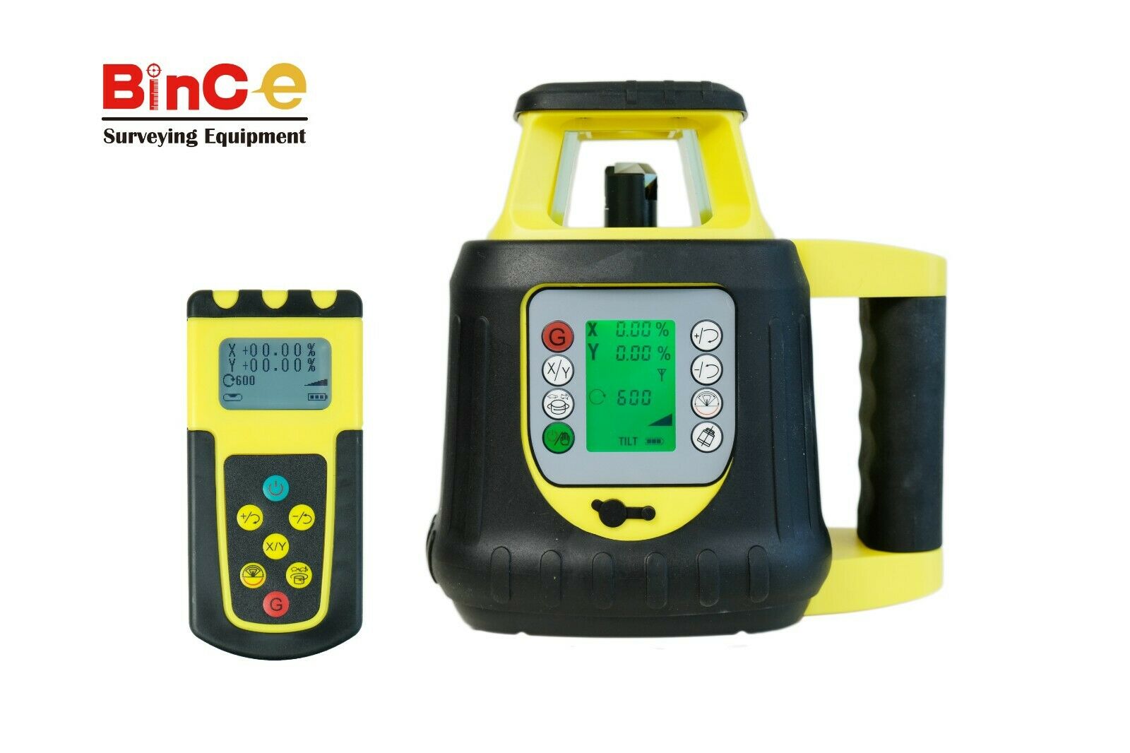 Electronic Leveling Green Rotating Rotary Laser Level w LCD Control & Detecter