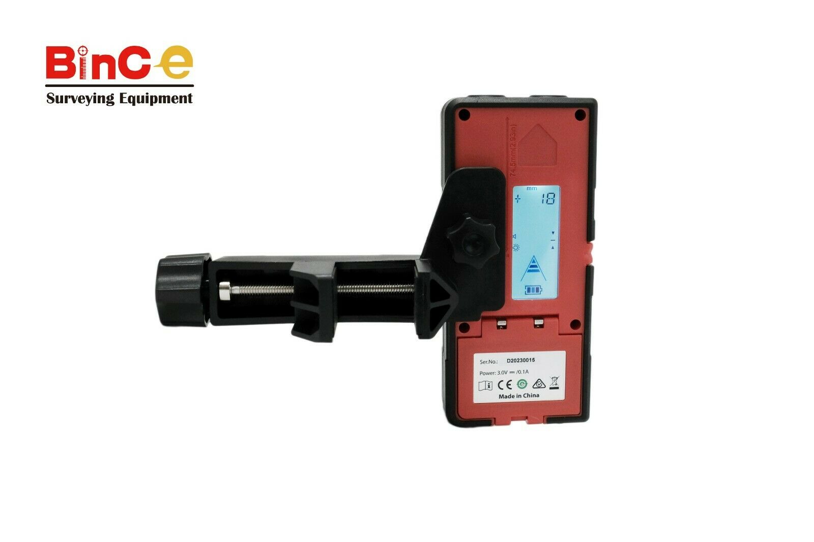 Millimeter Laser Detector Receiver for Green Beam Rotary Laser Level w Bracket