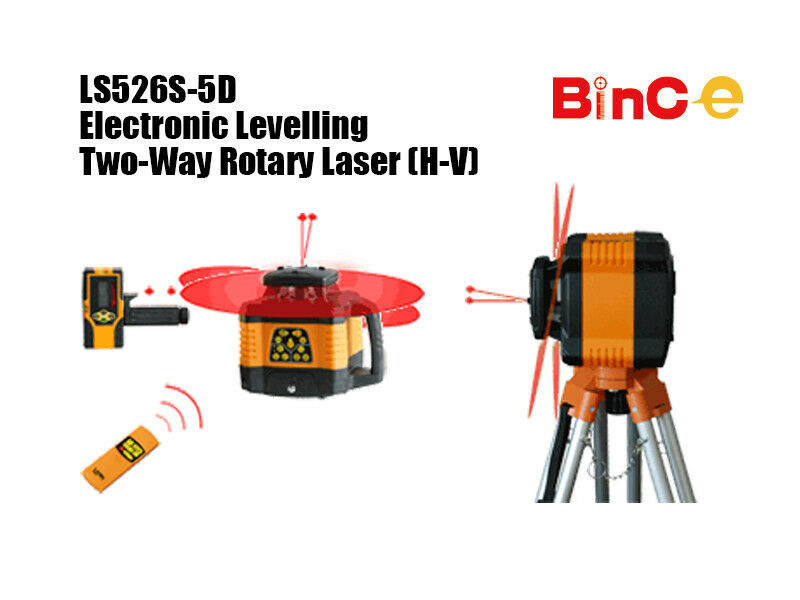 Rotary Laser Level Dual Axis Grade Electronic Leveling Rotating &Tripod & Staff