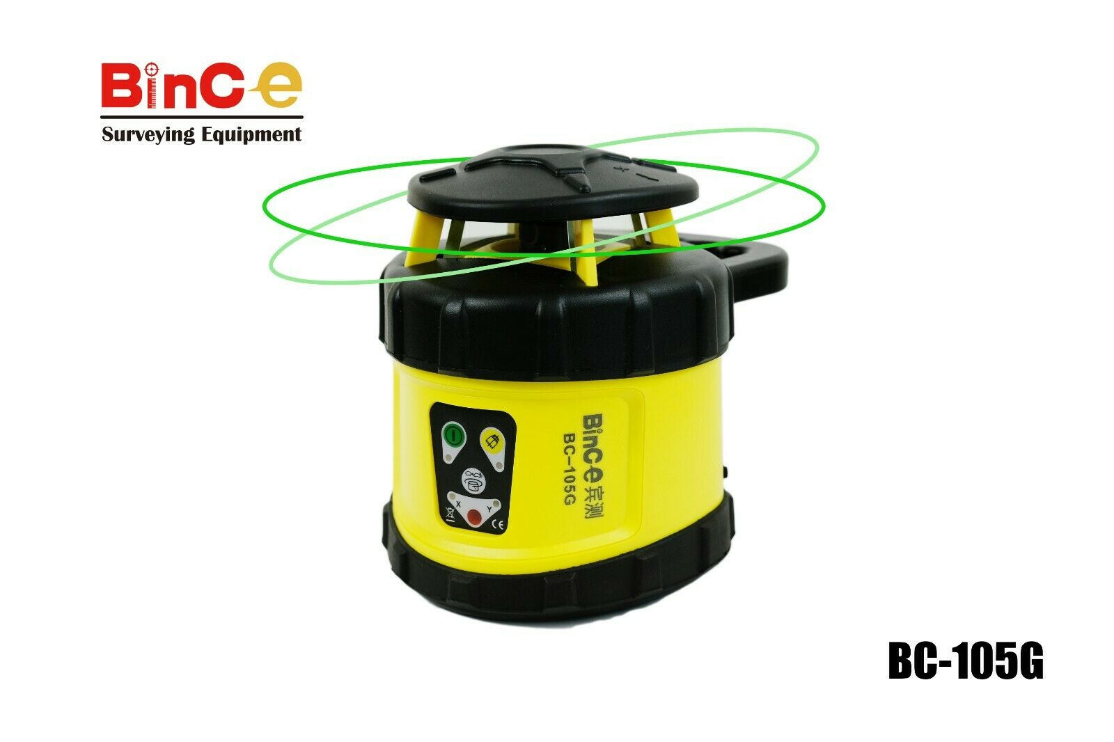 500M Electronic Leveling Rotating Rotary Laser Level Green w Control & Detecter