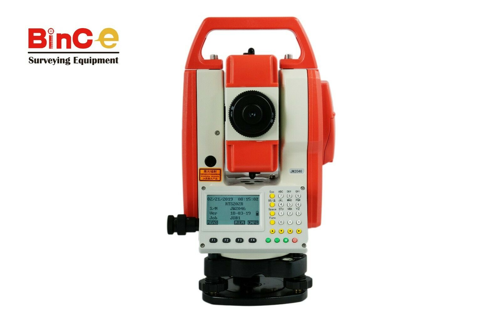 Bince RTS202R Reflectorless 600m 2'' Total Station with Heavy Duty Wood Tripod