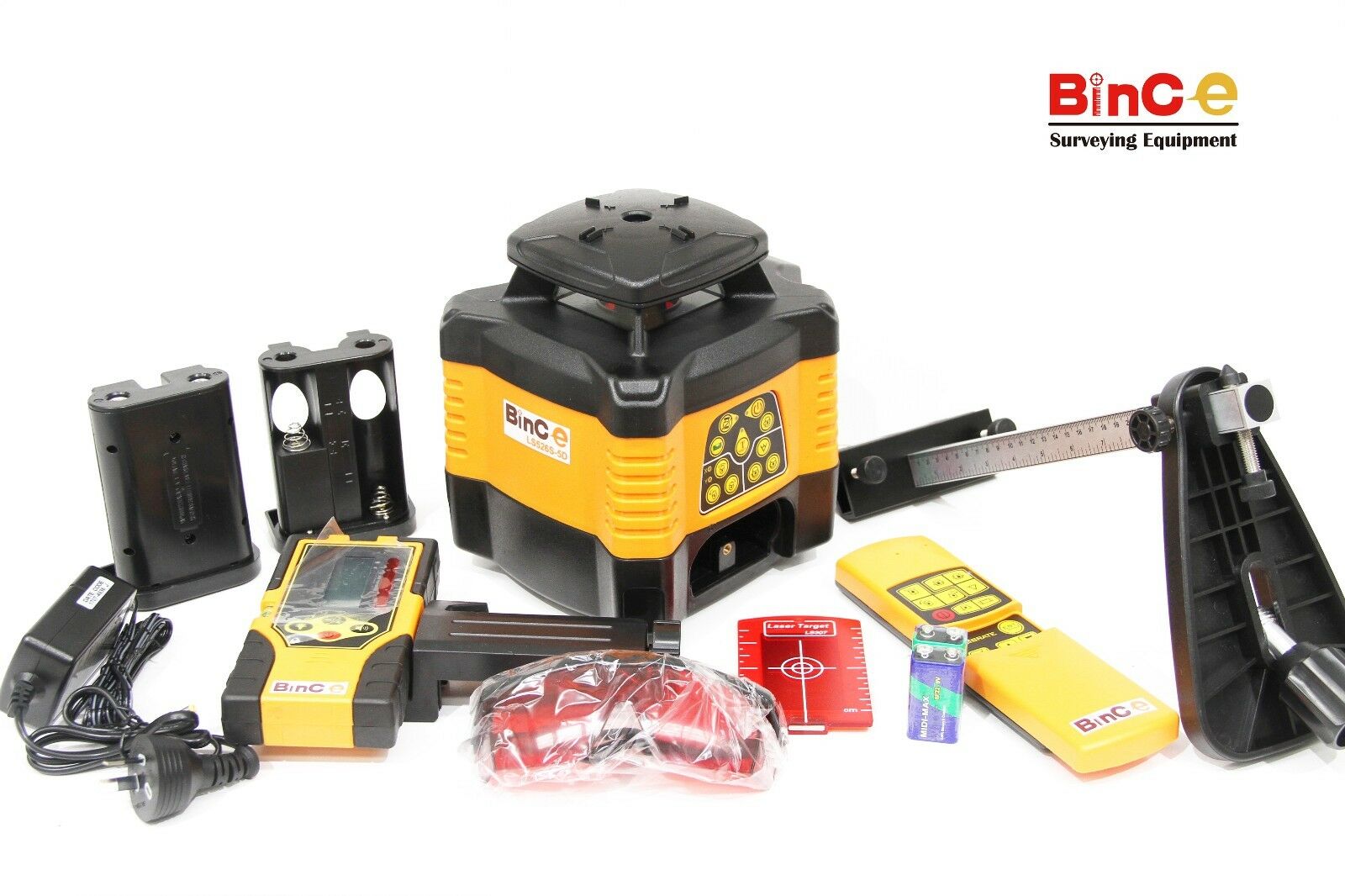 Rotary Laser Level Dual Axis Grade Electronic Leveling Rotating &Tripod & Staff