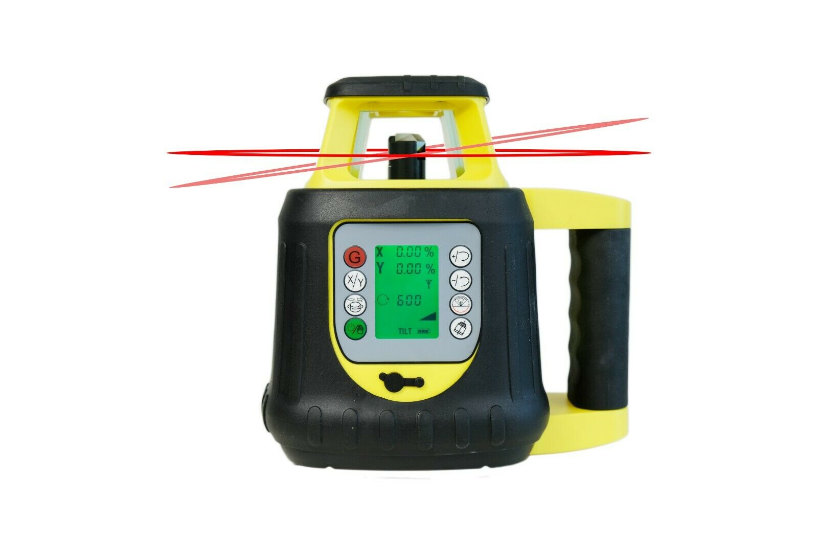 Electronic Leveling Red Rotating Rotary Laser Level w LCD Controller & Detecter