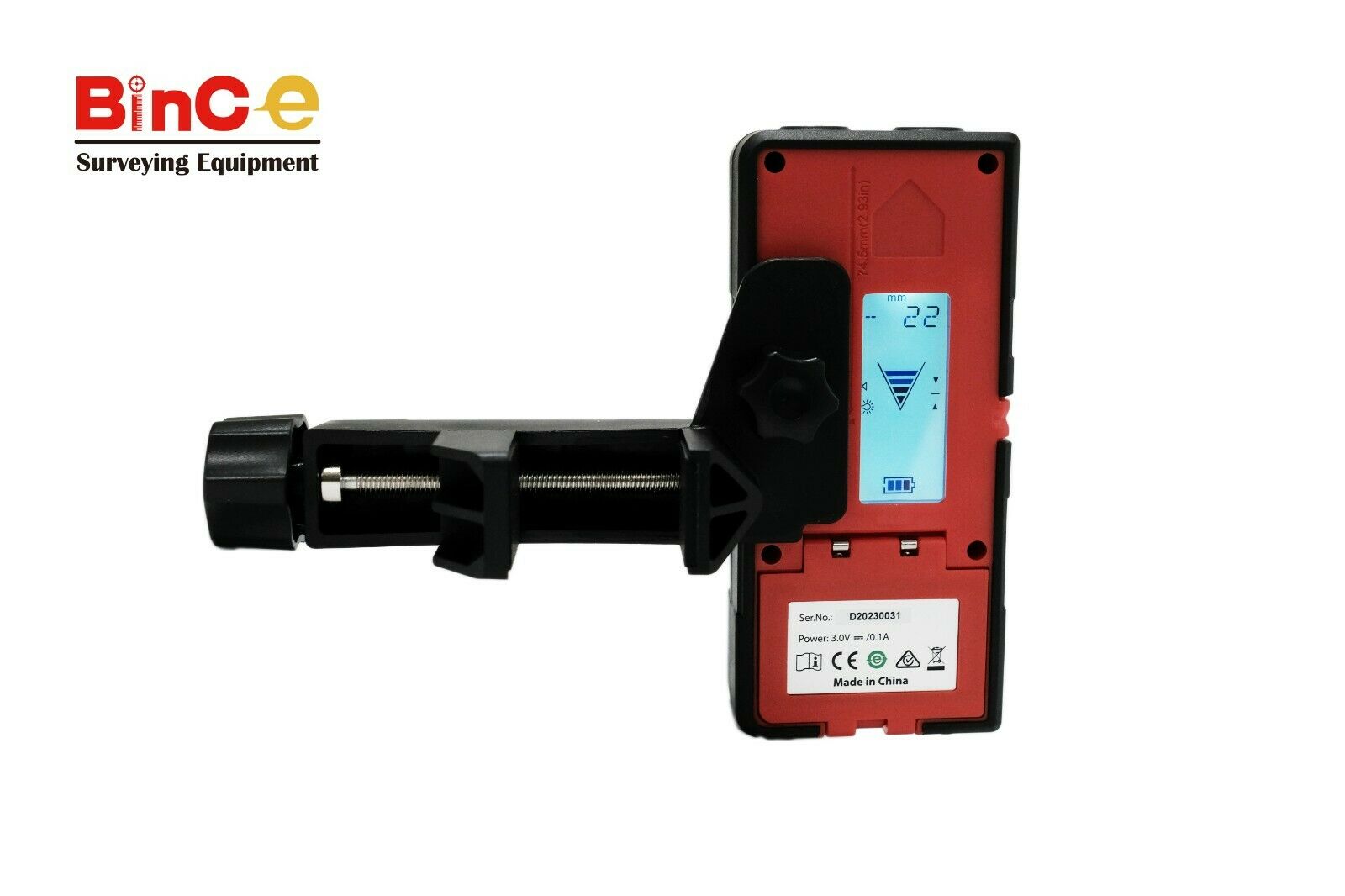 Millimeter Laser Detector Receiver for Red Beam Rotary Laser Level with Bracket