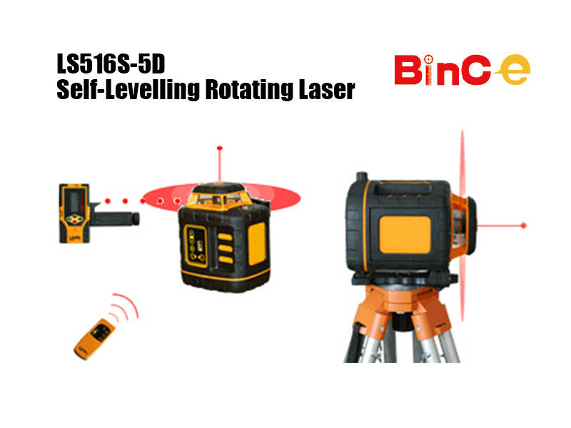 Red Beam Rotating Rotary Laser Level with Remote Control Receiver &Tripod &Staff