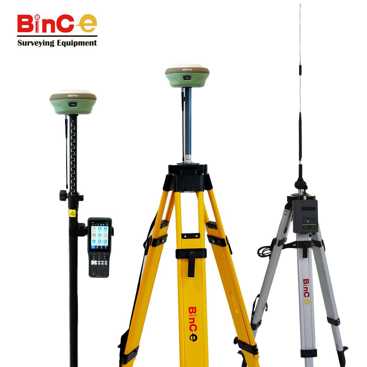 Bince A60Pro GPS RTK GNSS System Base + Rover + External 35W Radio Surveying Set Hemisphere Main Board