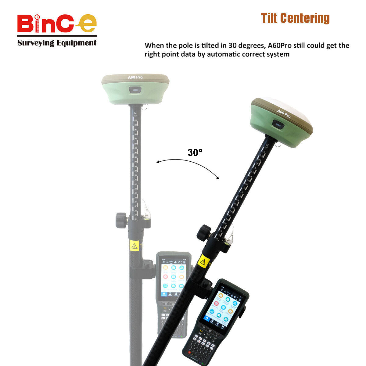 Bince A60Pro GPS RTK GNSS System Base + Rover + External 35W Radio Surveying Set Hemisphere Main Board