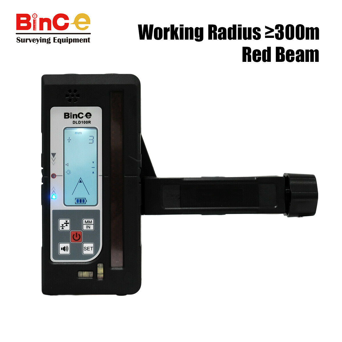 Millimeter Laser Detector Receiver for Red Beam Rotary Laser Level with Bracket